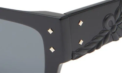 Mcm Navigator 53mm Rectangular Sunglasses In Black