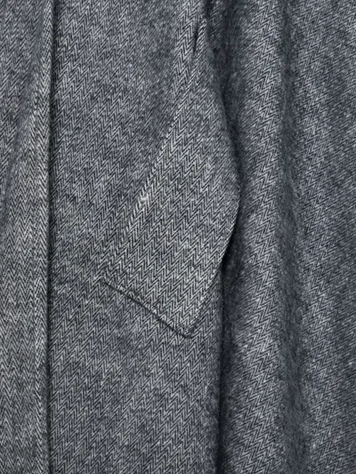 Twinset Fringed Edge Poncho In Gray