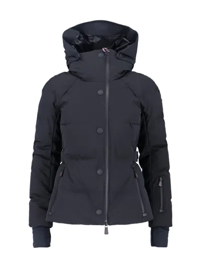 Moncler Veste De Ski Isolante À Capuche Guyane, Femme, Noir, Taille: 00 In Multi