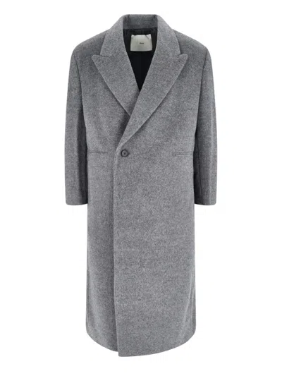 Dunst Button Single-breasted Coat In Gray