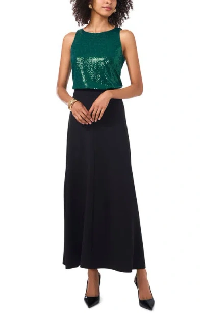 Vince Camuto Sequin Sleeveless Top In Green