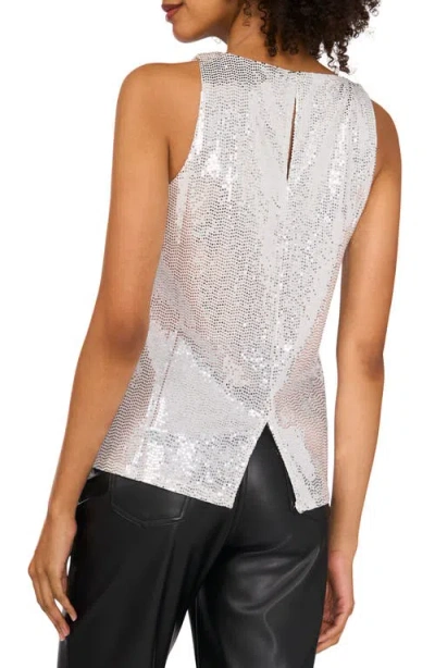 Vince Camuto Sequin Sleeveless Top In Gray