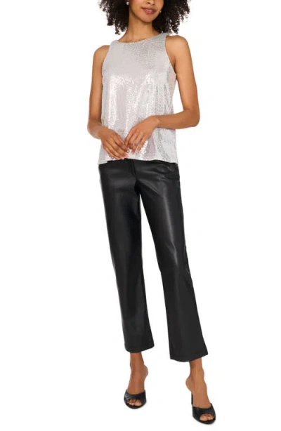 Vince Camuto Sequin Sleeveless Top In Gray
