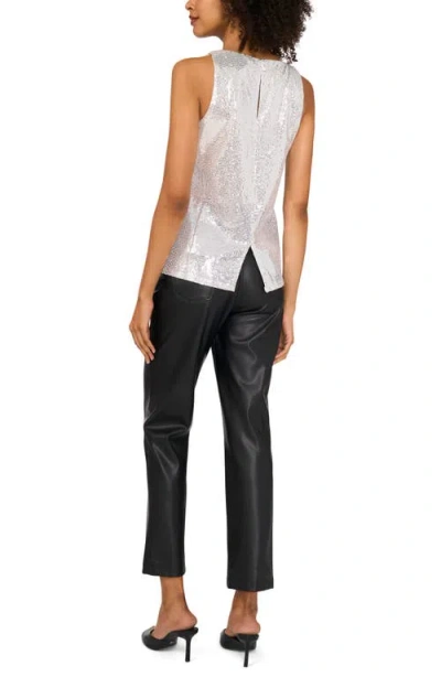 Vince Camuto Sequin Sleeveless Top In Gray