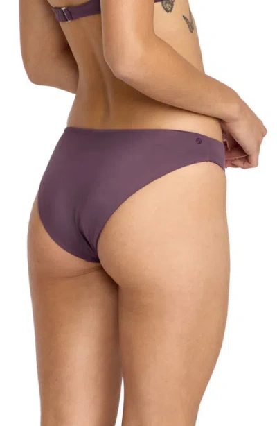 Volcom Simply Seamless Hipster Bikini Bottoms In Purple