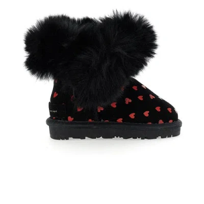 Moa Master Of Arts Master Of Arts Heart Print Winter Boots In Black