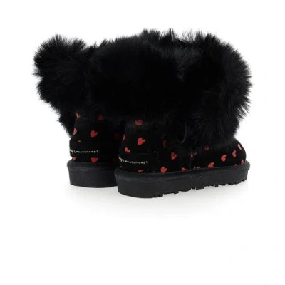 Moa Master Of Arts Master Of Arts Heart Print Winter Boots In Black