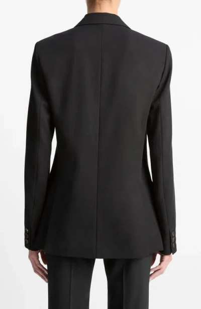 Vince Button-fastening Cotton Jacket In Black