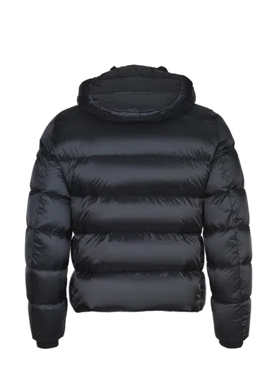 Moorer Hooded Padded Casual Coat Regular Fit In Black