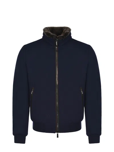 Moorer Bellati-mrw Wool Jacket In Blue