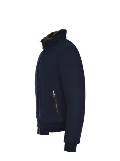 Moorer Bellati-mrw Wool Jacket In Blue