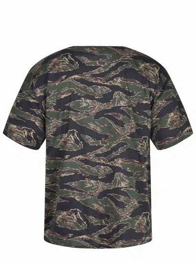 Diesel T-boxt-t22 Tiger-stripe Logo T-shirt In Brown