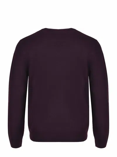 Apc Plum Wool Jay Sweater In Burgundy