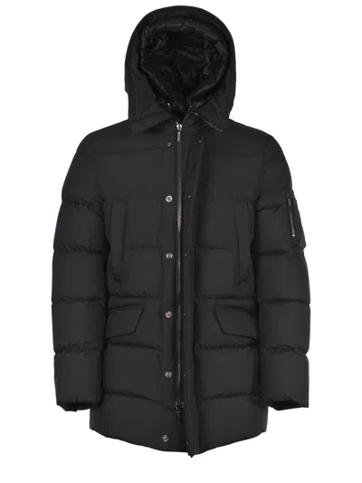 Moorer Man Puffer Black Size 40 Polyester In Black