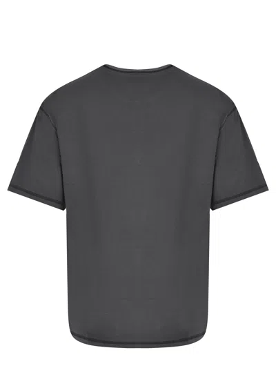 Diesel Cotton T-shirt With Oval D Print In Gray