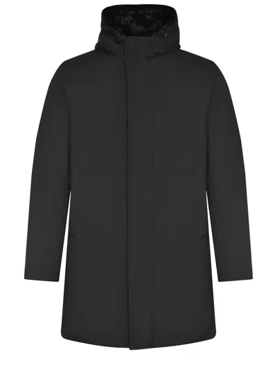 Herno Parka Made Of Polyester In Black