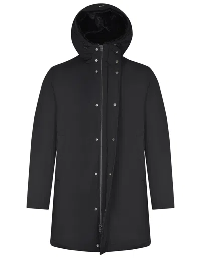 Herno Parka Made Of Polyester In Black