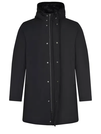 Herno Parka Made Of Polyester In Black