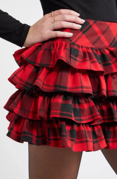 Bp. Tiered Ruffle Miniskort In Multi