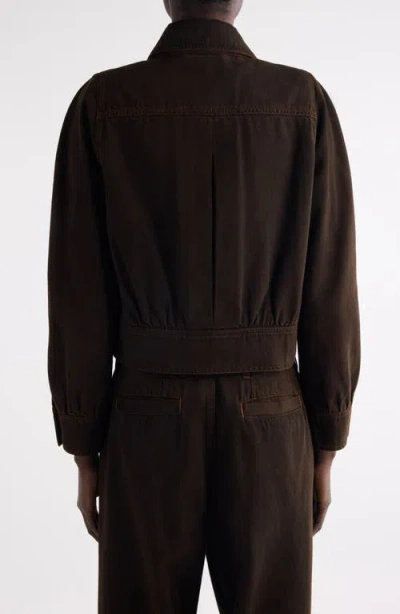 Dries Van Noten Vistam Denim Jacket In Brown