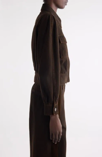 Dries Van Noten Vistam Denim Jacket In Brown