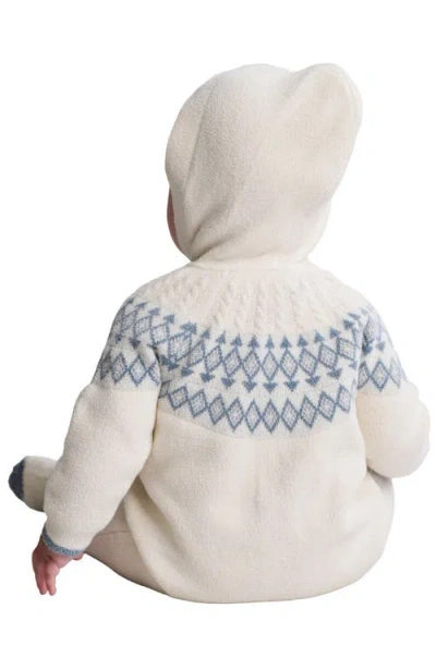 Barefoot Dreams Cozychic™ Ultra Lite® Fair Isle Hooded Romper In White