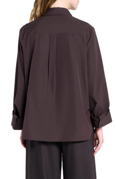 Twp Next Morning Cotton Button-up Shirt In Brown