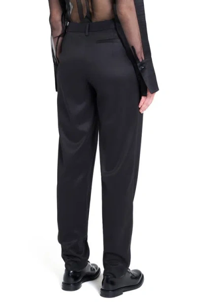 Twp Harrison Stretch Wool Tapered Straight Leg Pants In Black