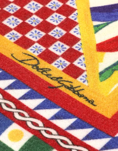 Dolce & Gabbana Silk And Wool Blanket In Red