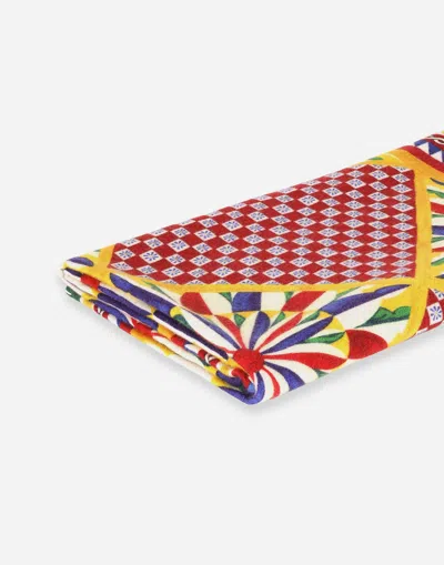 Dolce & Gabbana Silk And Wool Blanket In Red