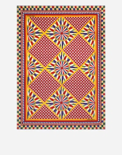 Dolce & Gabbana Silk And Wool Blanket In Red