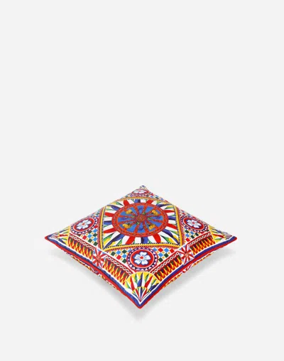 Dolce & Gabbana Velvet Cushion Small In Multi