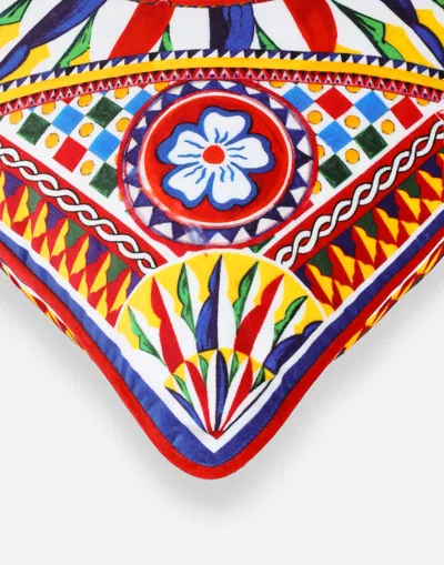 Dolce & Gabbana Velvet Cushion Small In Multi