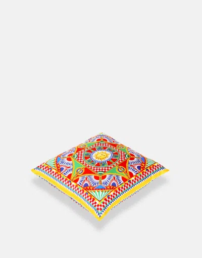 Dolce & Gabbana Duchess Cotton Cushion Small In Multi