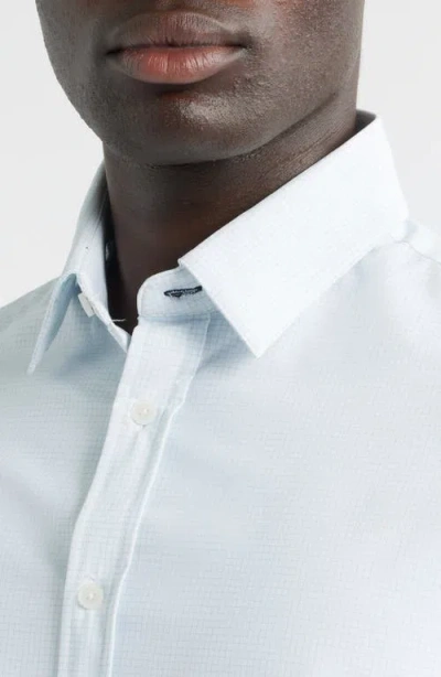 Mizzen + Main Mizzen+main Leeward Trim Fit Check Performance Button-up Shirt In Blue