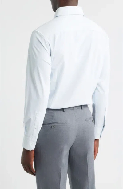 Mizzen + Main Mizzen+main Leeward Trim Fit Check Performance Button-up Shirt In Blue