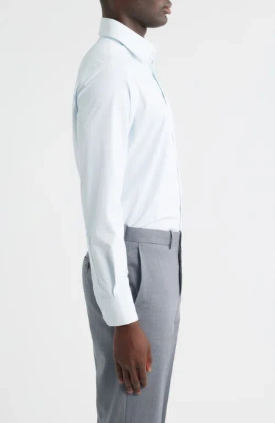 Mizzen + Main Mizzen+main Leeward Trim Fit Check Performance Button-up Shirt In Blue