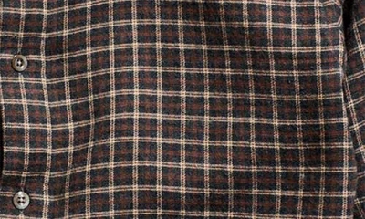 Billy Reid Cedar Bold Plaid Brushed Button-up Shirt In Brown