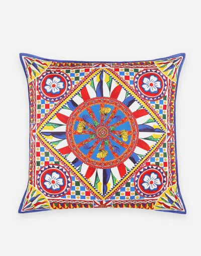 Dolce & Gabbana Velvet Cushion Small In Multi