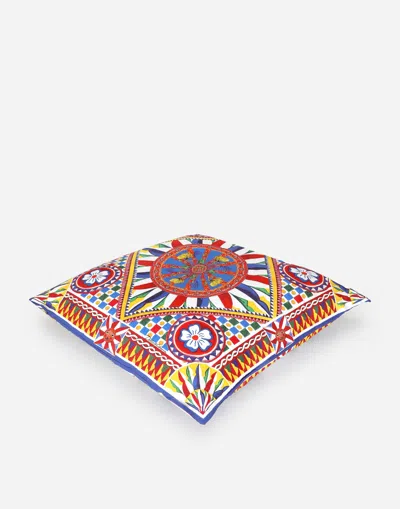 Dolce & Gabbana Velvet Cushion Small In Multi