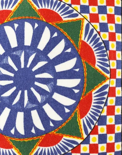 Dolce & Gabbana Cashmere Jacquard Cushion Medium In Multi