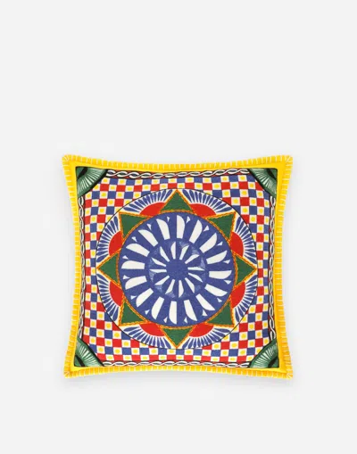 Dolce & Gabbana Cashmere Jacquard Cushion Medium In Multi