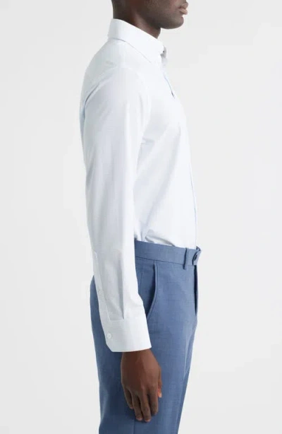 Mizzen + Main Mizzen+main Leeward Trim Fit Dot Performance Button-up Shirt In White