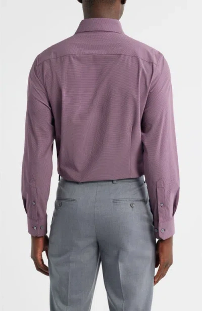 Mizzen + Main Mizzen+main Leeward Trim Fit Plaid Performance Button-up Shirt In Purple