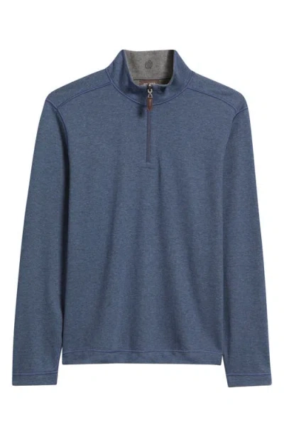 Johnston & Murphy Icon Reversible Quarter Zip In Blue