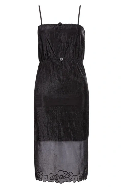 Cecilie Bahnsen Barr Liquid Myrtia Midi Dress In Black