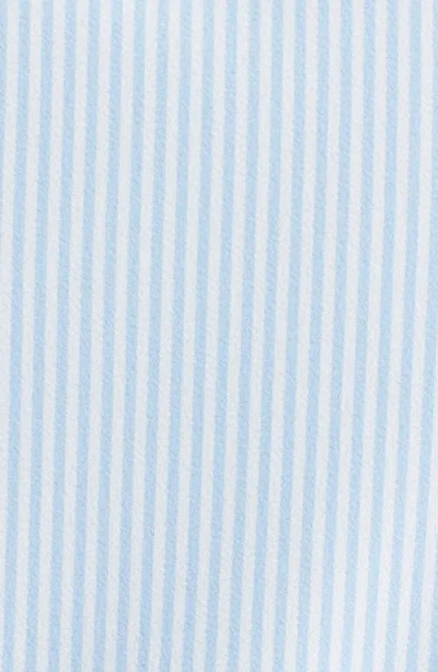 Mizzen + Main Mizzen+main Leeward Trim Fit Stripe Performance Button-up Shirt In Blue