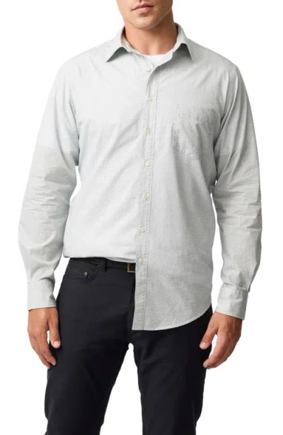 Rodd & Gunn Mount Riley Sports Fit Microprint Cotton Button-up Shirt In White