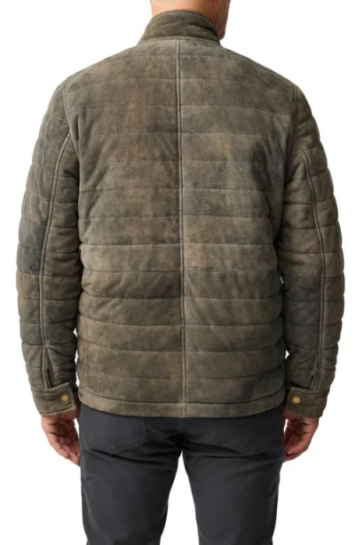 Rodd & Gunn Long Island Quilted Leather Jacket In Gray