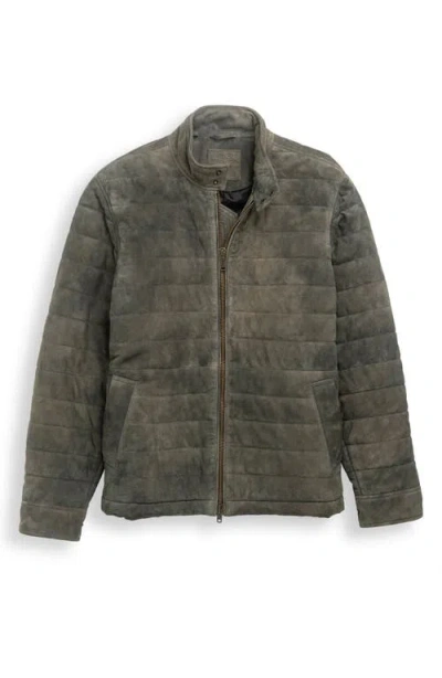 Rodd & Gunn Long Island Quilted Leather Jacket In Gray